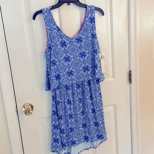 Kate & Sam Summer Dress. Size Medium. NWT Blue floral design.